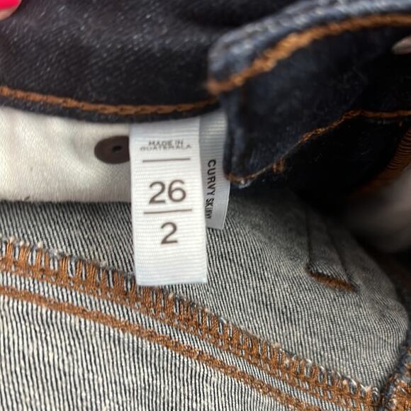 Loft sz 2/26 raw edge jeans NWOT - Picture 5 of 5